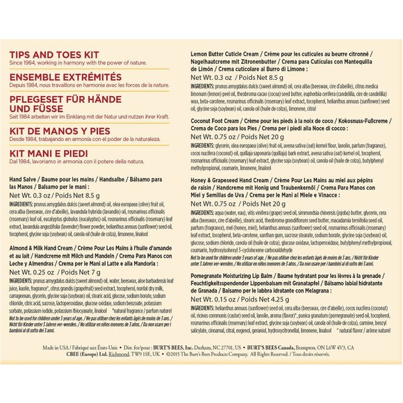 🆕 Tips & Toes 6 Piece Travel Care Kit BURT'S BEES - Picture 3 of 6